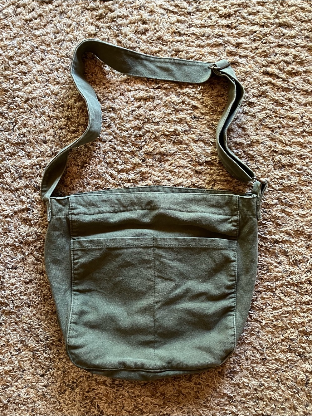 Messenger Bag heavyweight Canvas Olive green pockets! Utility!